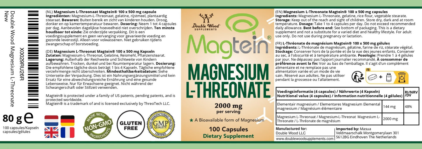 Double Wood Magtein® Magnesium L-Threonate